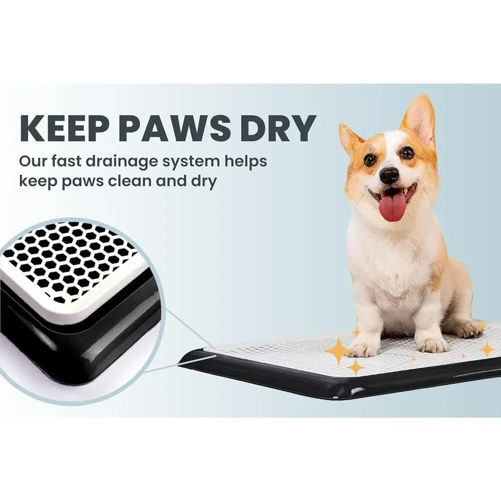 Dog Potty Tray/Puppy Pee Pad Holder‎ 25”X20” Indoor Wee Training for Sm & Med